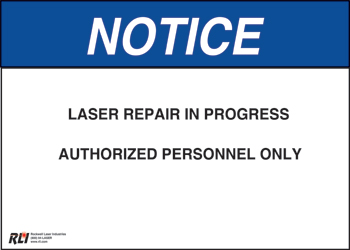 Plastic Laser Repair Sign